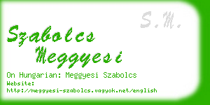 szabolcs meggyesi business card